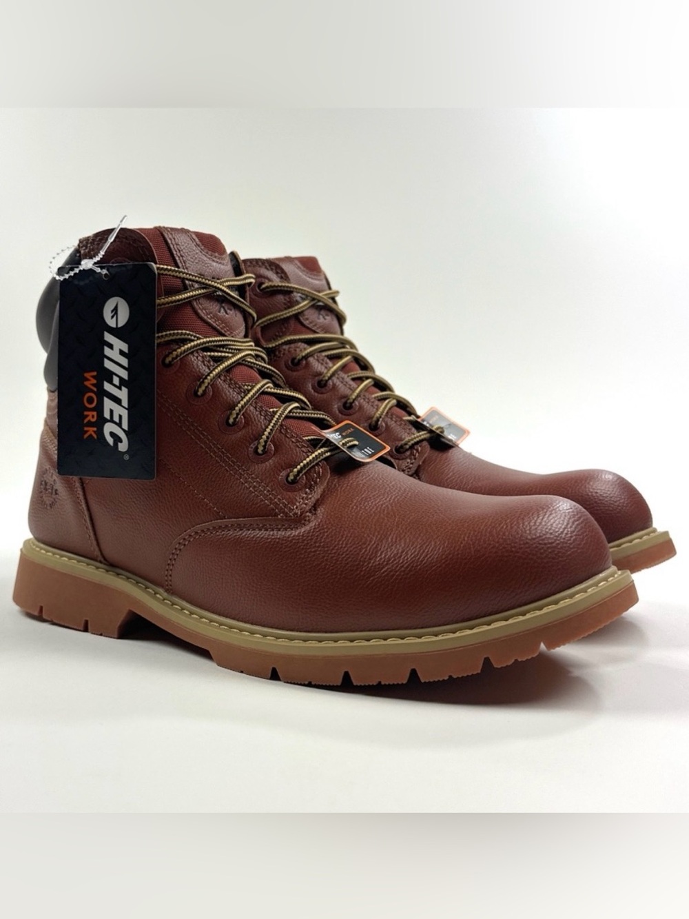 Hi-Tec Work Gauge 6 Inch Steel Toe Mens Ankle Boots Brown Tan CH80262M-JJ